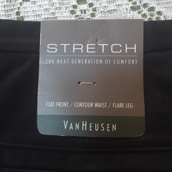 NWT Van Heusen Flare Leg Contour Waist Mid-Rise Stretch Pants Sz 8 - Picture 4 of 11
